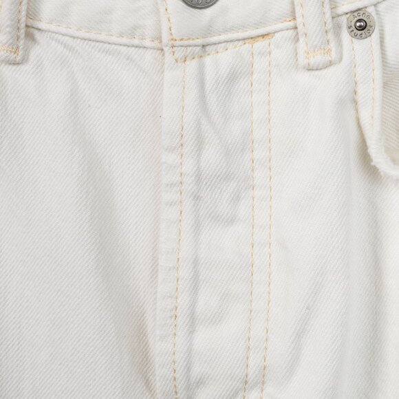 Acne Studios Mece Beaten White Distressed High-Waisted Jeans - Picture 10 of 12